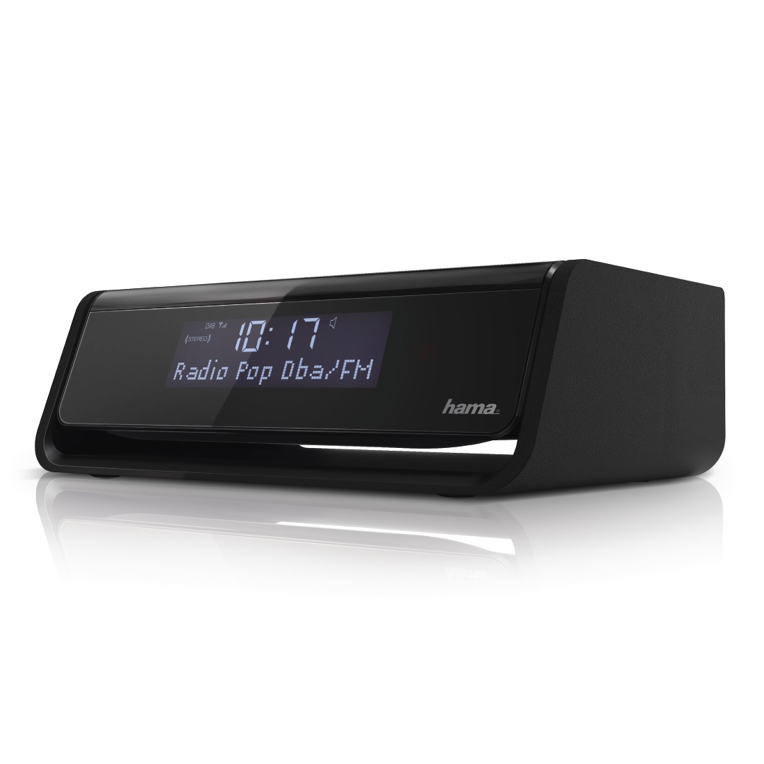 Hama Digitaler Radiowecker DR30 schwarz UKW/DAB/DAB+, zwei Weckzeiten, Snooze-Funktion, Sleep-Timer, Kopfhöreranschluss, Lichtsensor zur Displaybeleuchtung, Uhrenradio