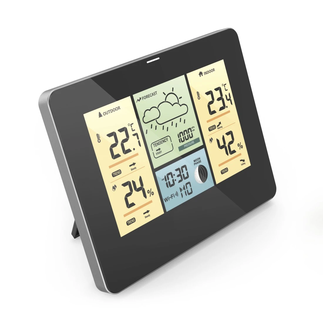mit WLAN-Wetterstation | Hama Außensensor, App, Thermometer/Hygrometer/Barometer