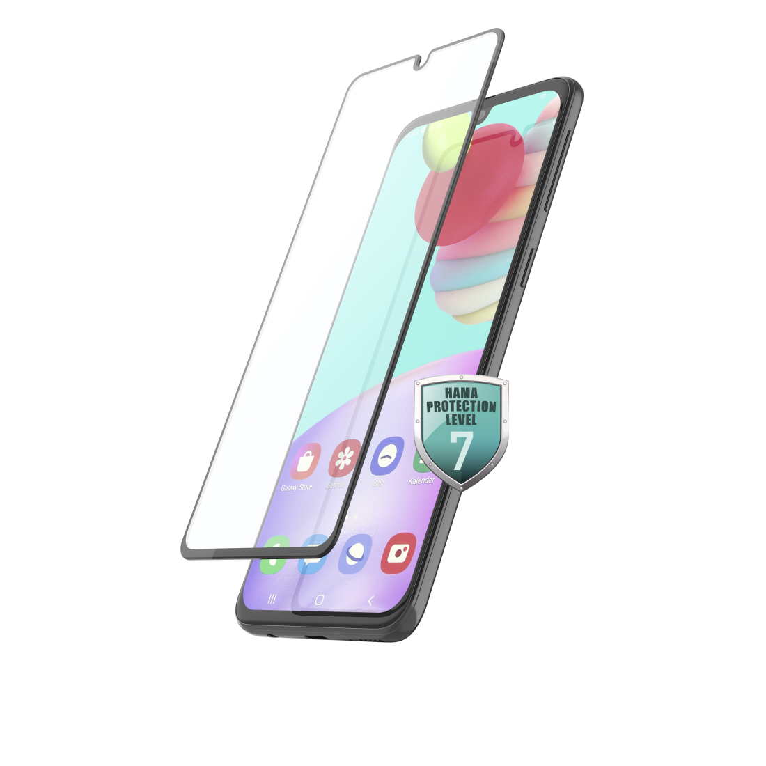 Schwarz Kompatibel mit Samsung Galaxy A41 Hülle Schutzhülle Magnetische Adsorption Metallrahmen und Panzerglas Handyhülle Ultra Slim Dünn Durchsichtig Transparent 360 Grad Full Body Protection 