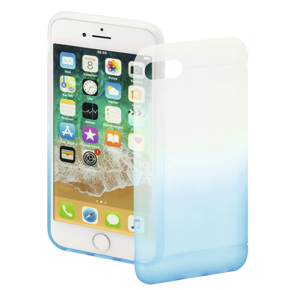 Hama Colorful Cover For Apple Iphone 7 8 Se Transparent Blue Hama De