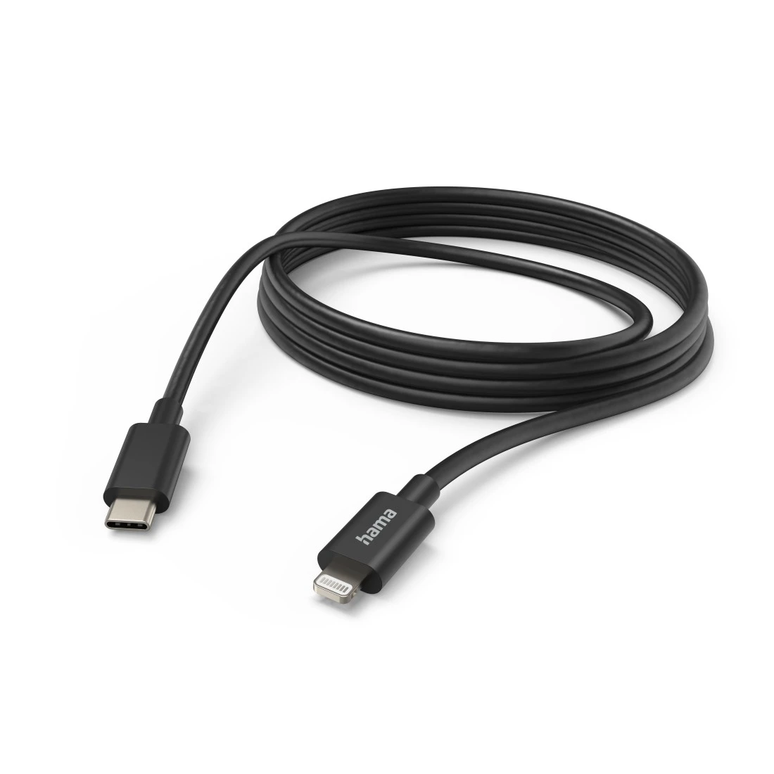 3 - m, | Schwarz USB-C Ladekabel, Lightning, Hama