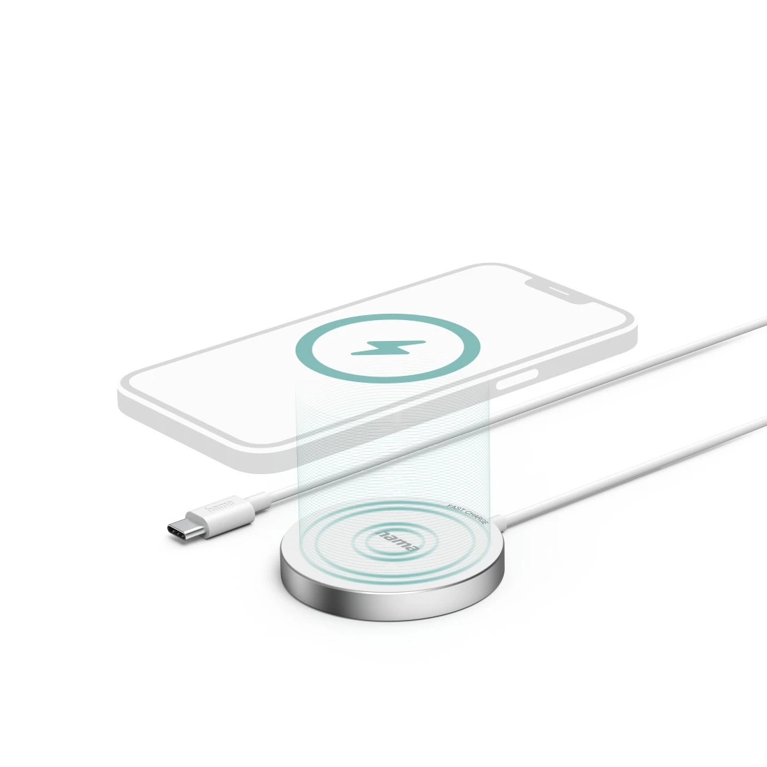 Wireless Charger MagCharge FC15, 15 W, kabellos für Apple iPhone, Weiß