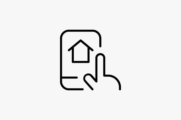 Icon Finger tippt auf Smartphone