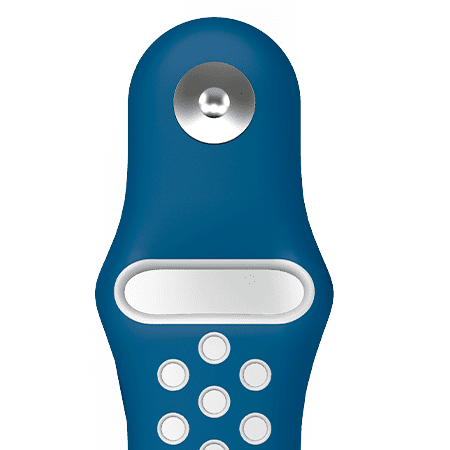 3/4, Hama Fitbit Blau/Grau | Uhrenarmband, atmungsaktives Sportarmband Charge für