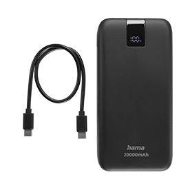 Hama Power Pack "PD 20" 20000mAh, Ausgänge: 2x USB-C, USB-A, Schnellladen